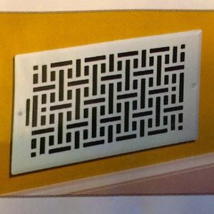 Damper adjustable register cover white lattice